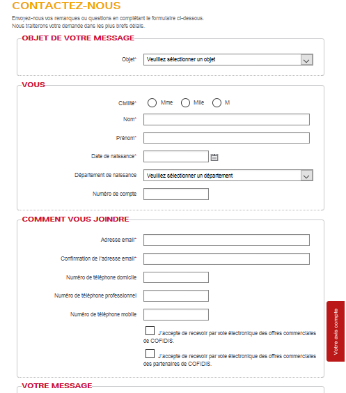 contacter cofidis mail