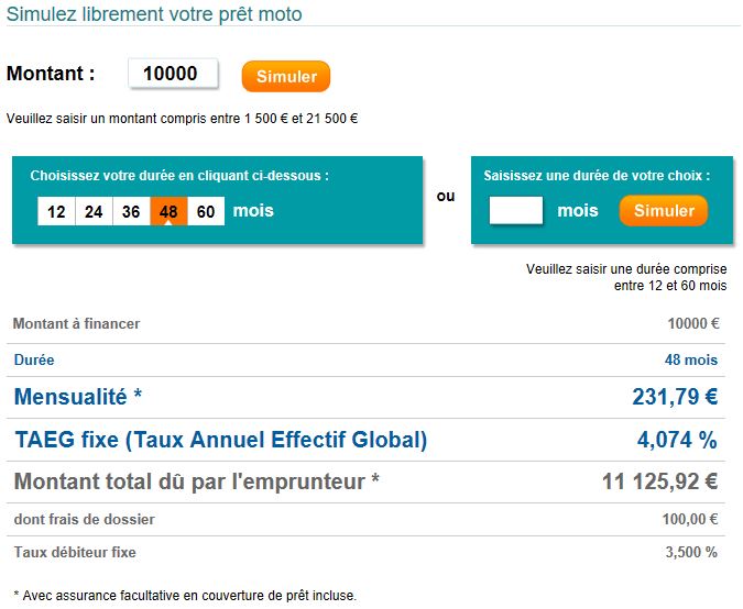 crédit moto crédit agricole