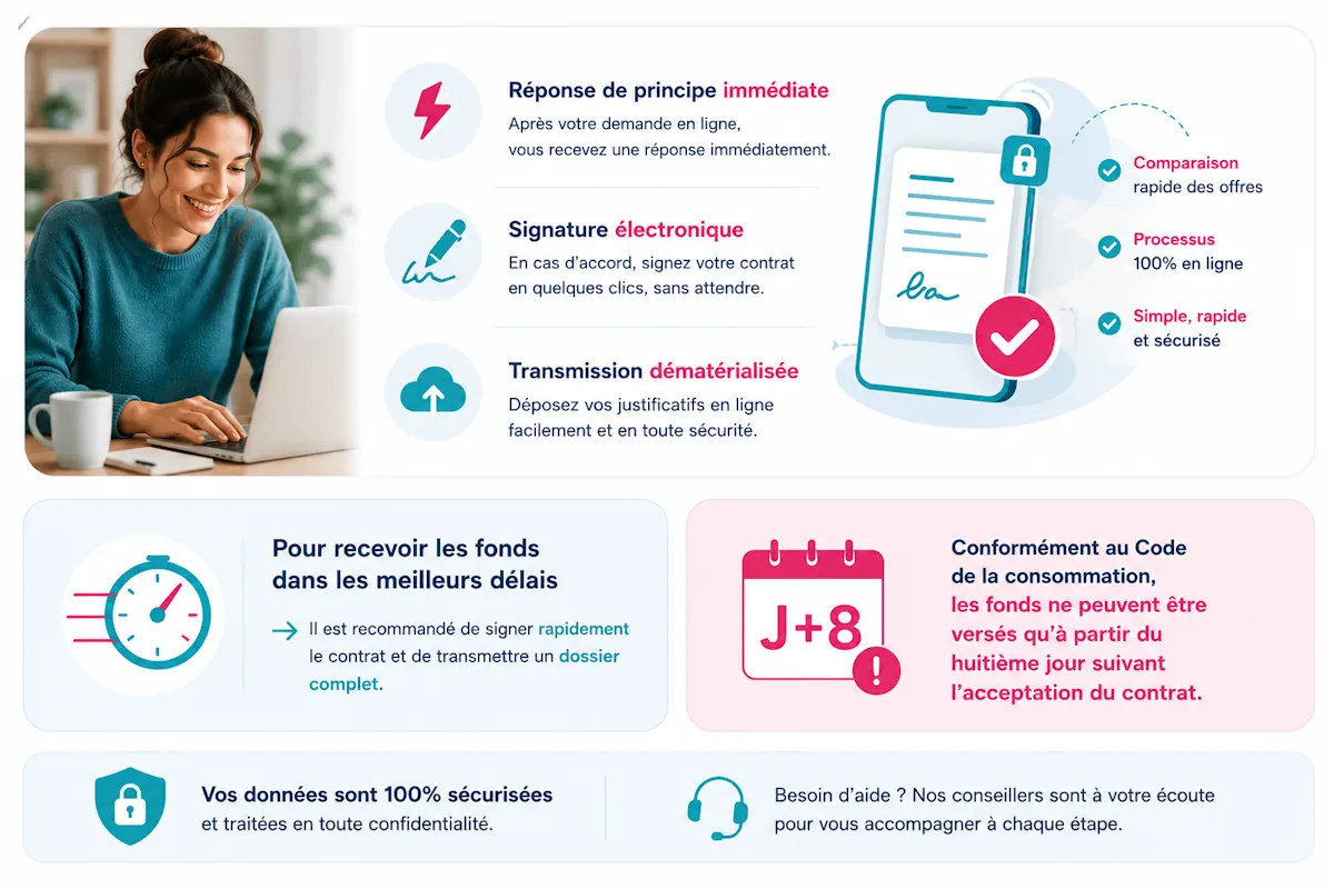 infographie sur les délais du prêt personnel