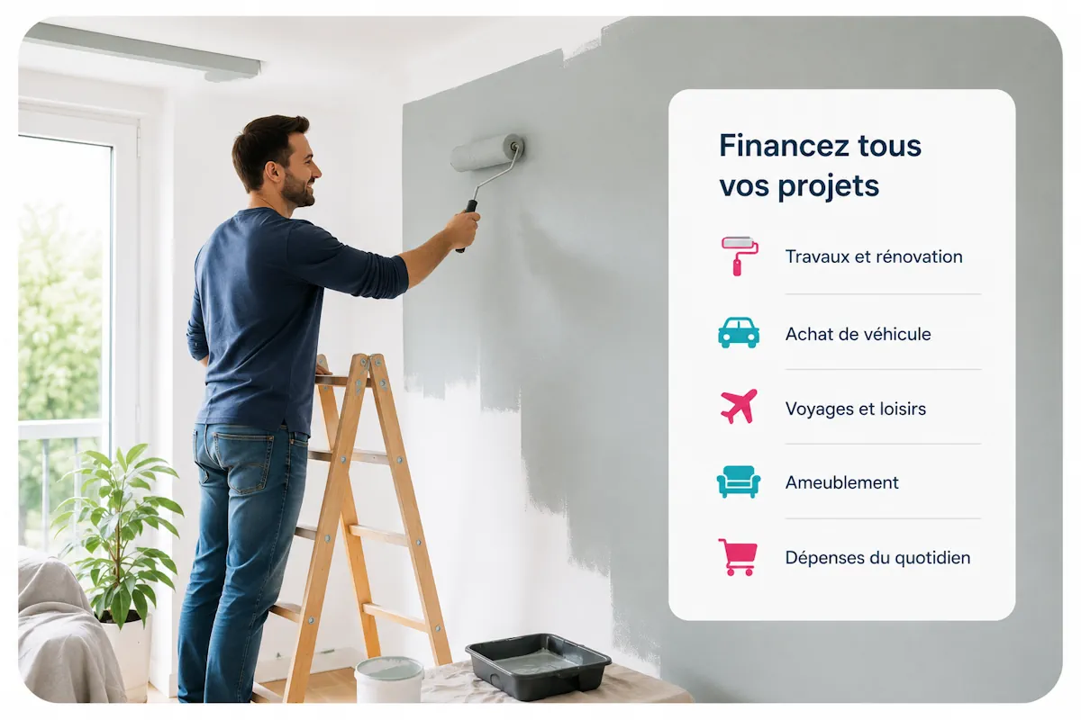 Récapitulatif des projets finançables avec un prêt personnel